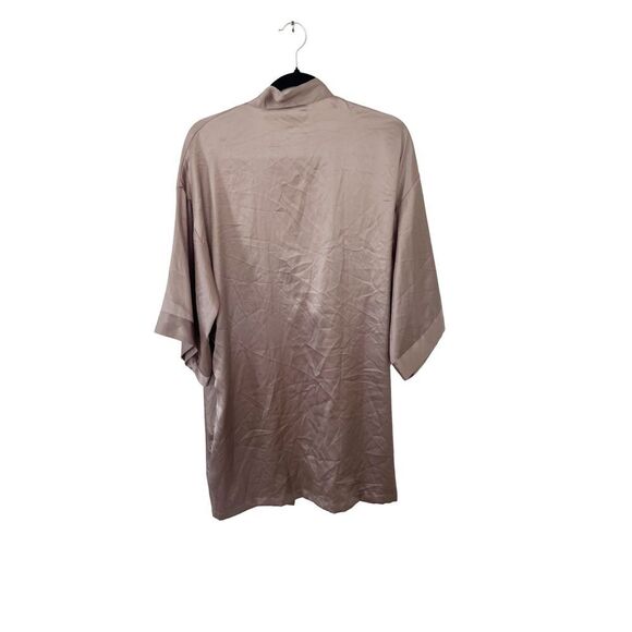 Victoria's Secret Satin Mauve Kimono Sleeve Short Wrap Robe Dress Gown - Picture 3 of 7